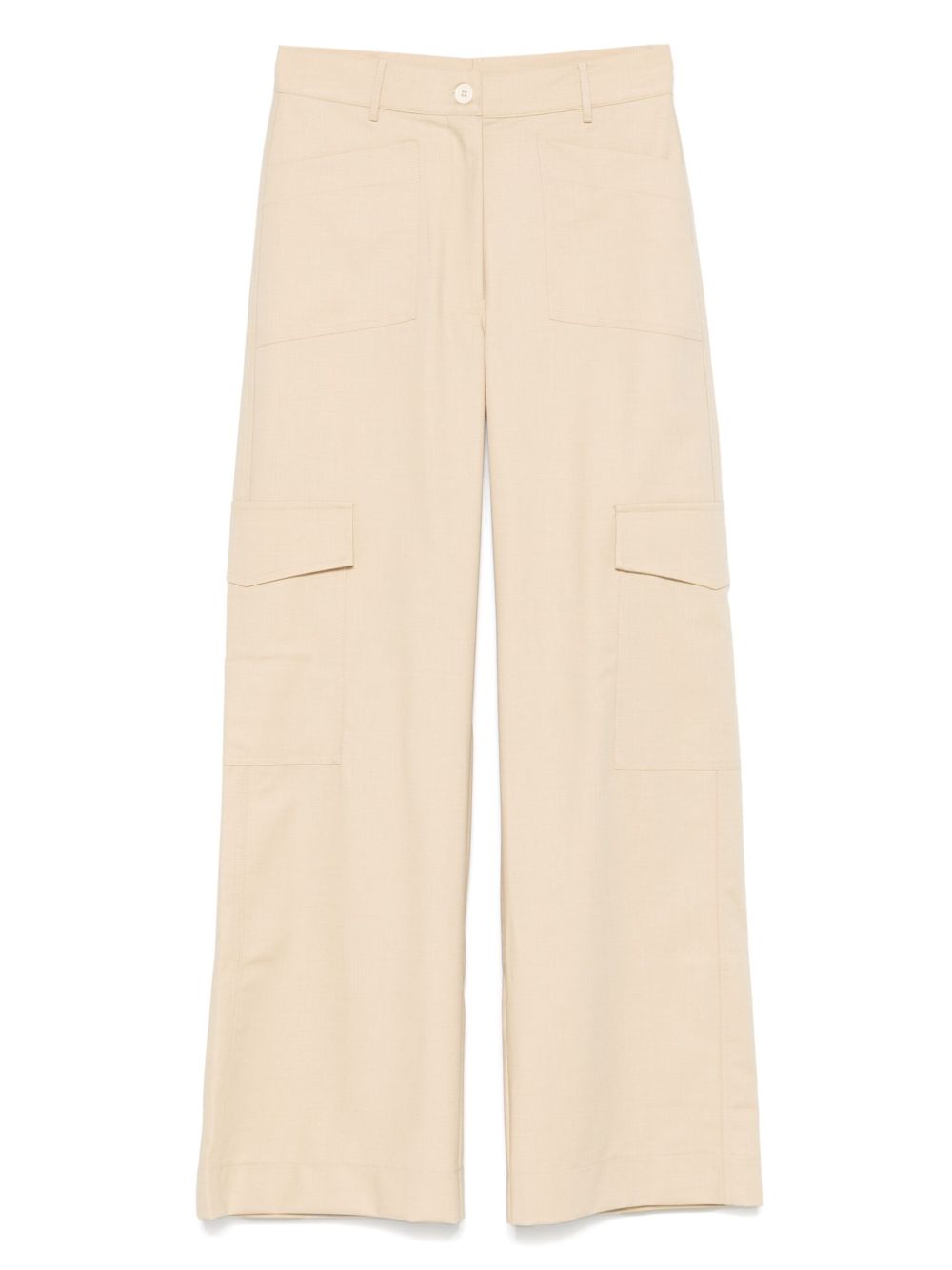 Audrey straight-leg trousers - Neutrals