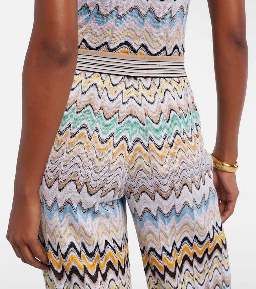 Wave high-rise wide-leg pants