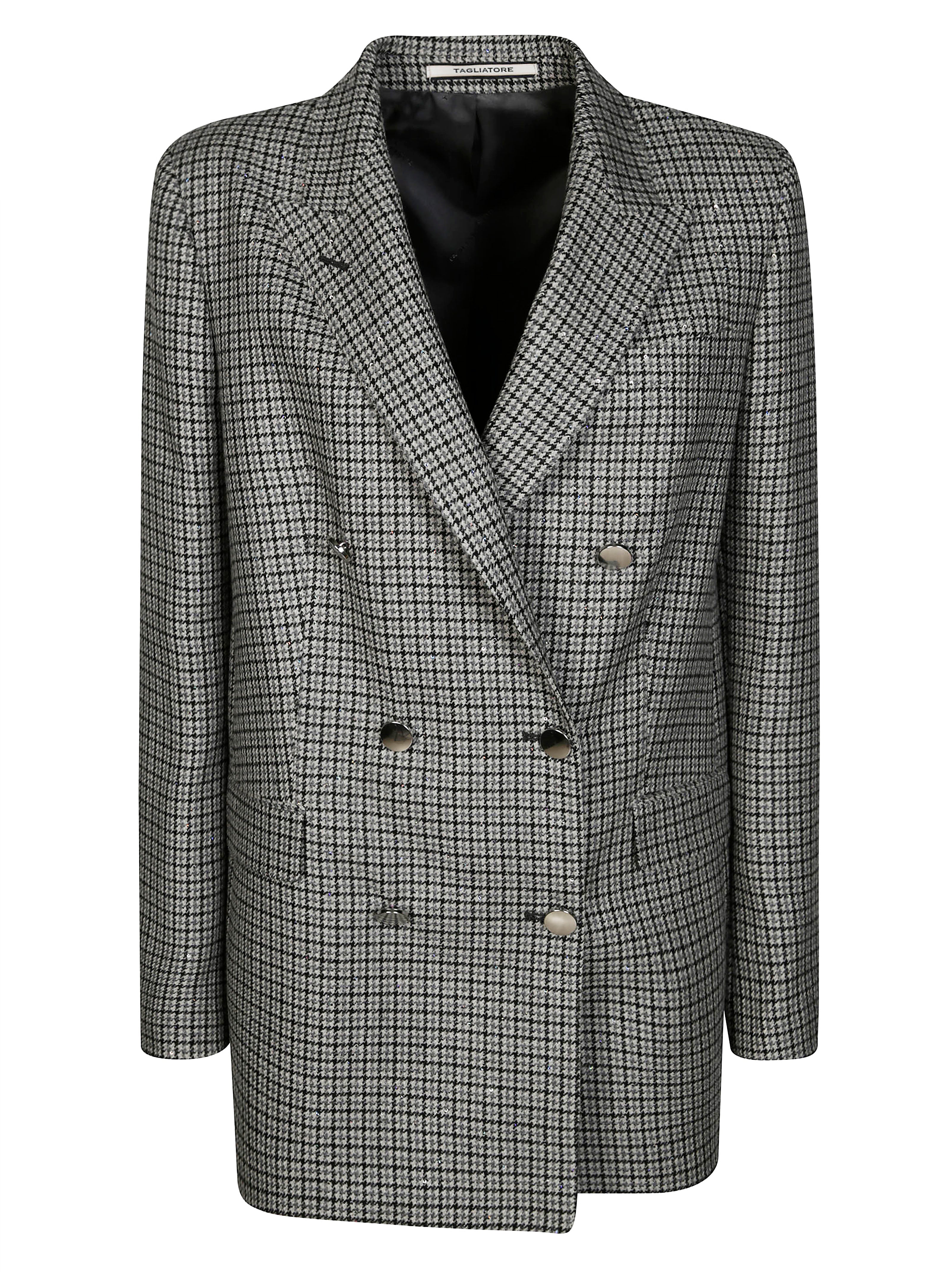 Double-Breasted Wool Blend Jacket for Women