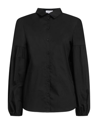 Woman Shirt Black Size 4 Cotton, Elastane