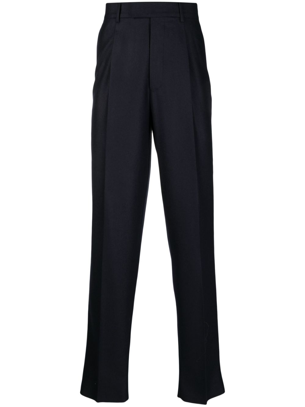 Pleat-detail tailored trousers - Blue