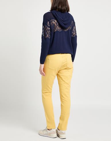 Woman Jeans Yellow Size 4 Cotton, Elastane