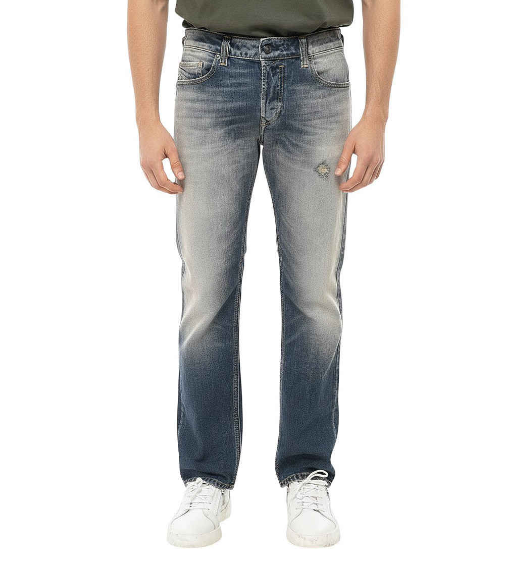Blue Mid Rise Jeans