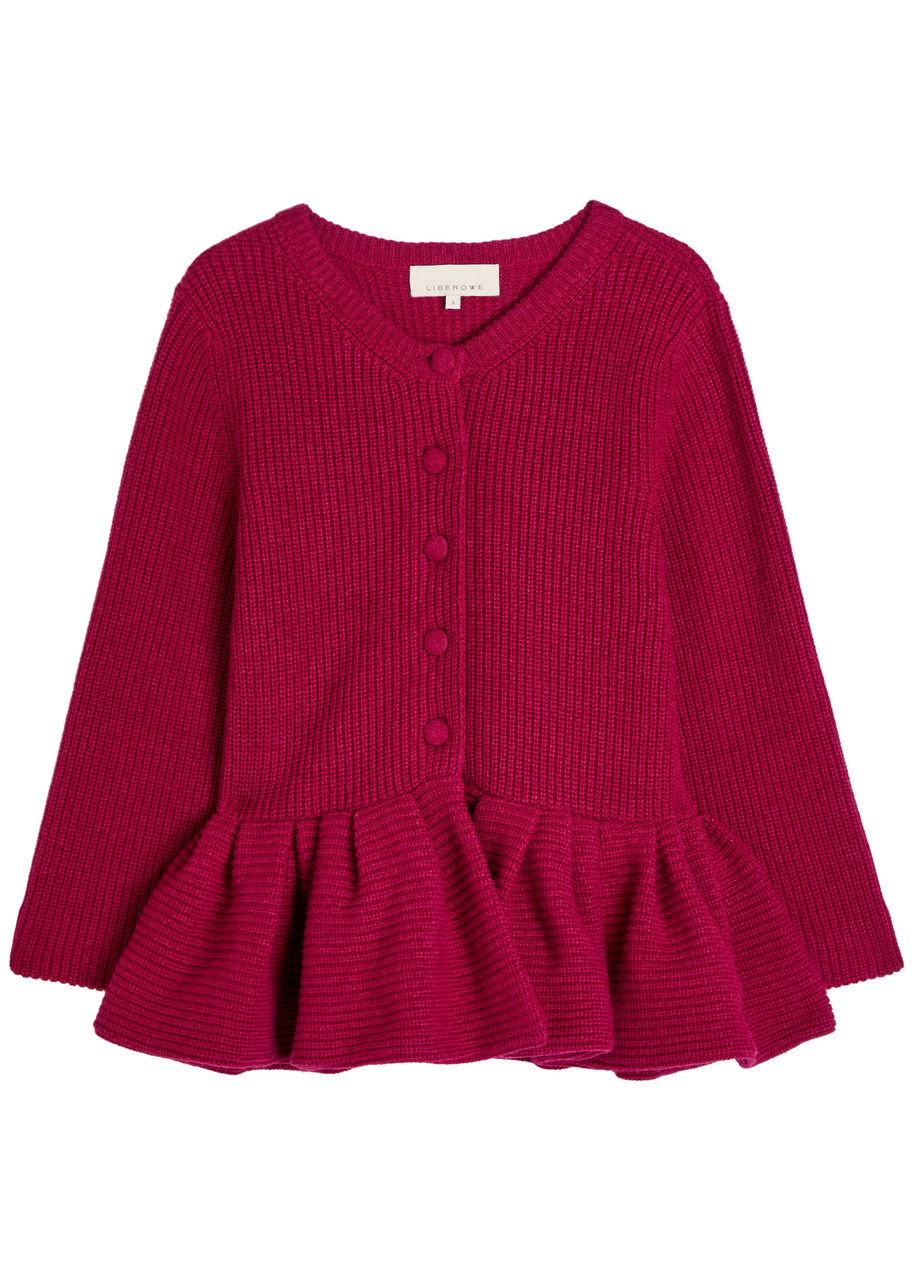 Peplum Cashmere Cardigan