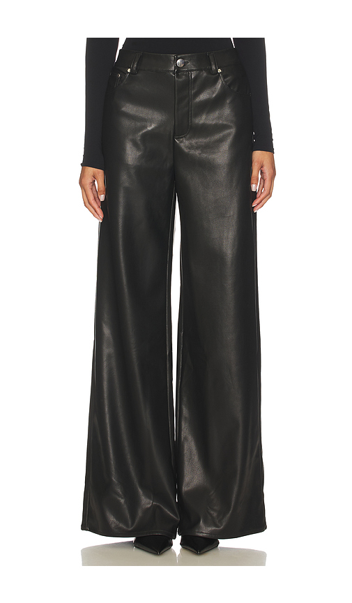 Lovers and Friends Brooklyn Faux Leather Pant in Black. M. Also in L, S, XL