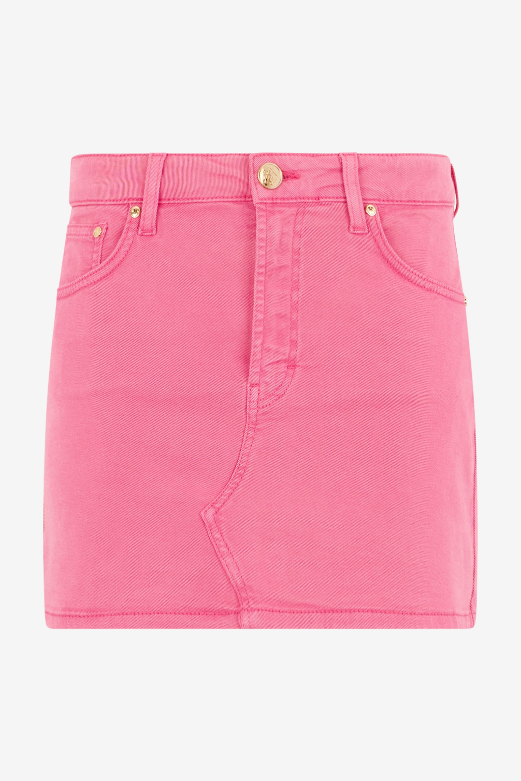 Pink Denim Mini Skirt