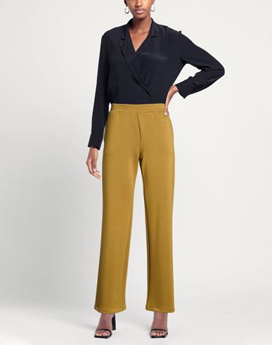 Woman Pants Mustard Size M Viscose, Polyester, Elastane