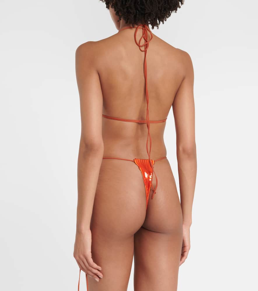 Sequined side-tie panties