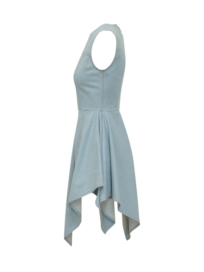 MSGM - sleeveless dress asymmetric hem seam detailing