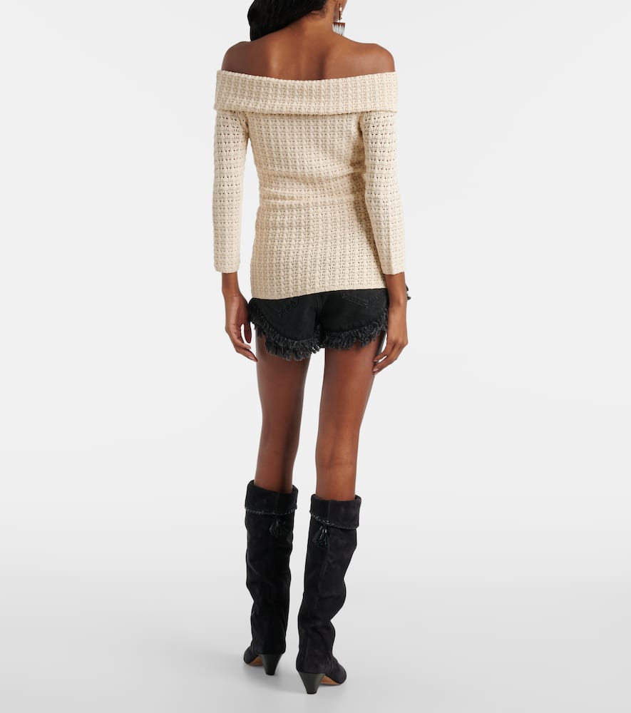 Dermottega crochet off-shoulder top