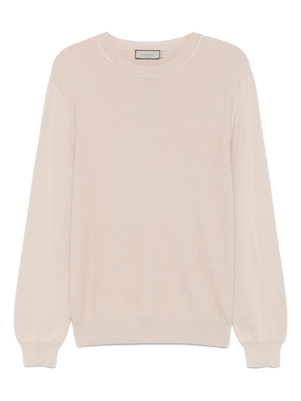 Canali cotton crew-neck sweater - Neutrals