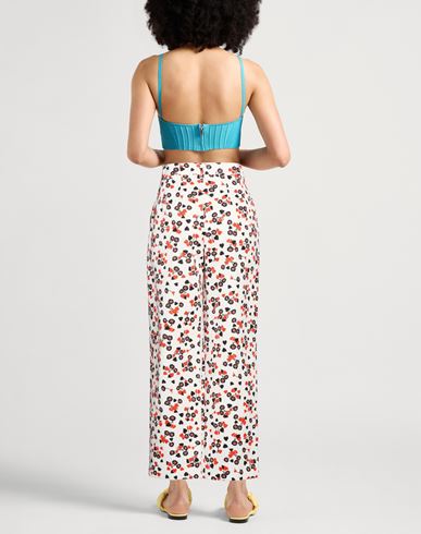 Woman Pants White Size 4 Cotton, Viscose