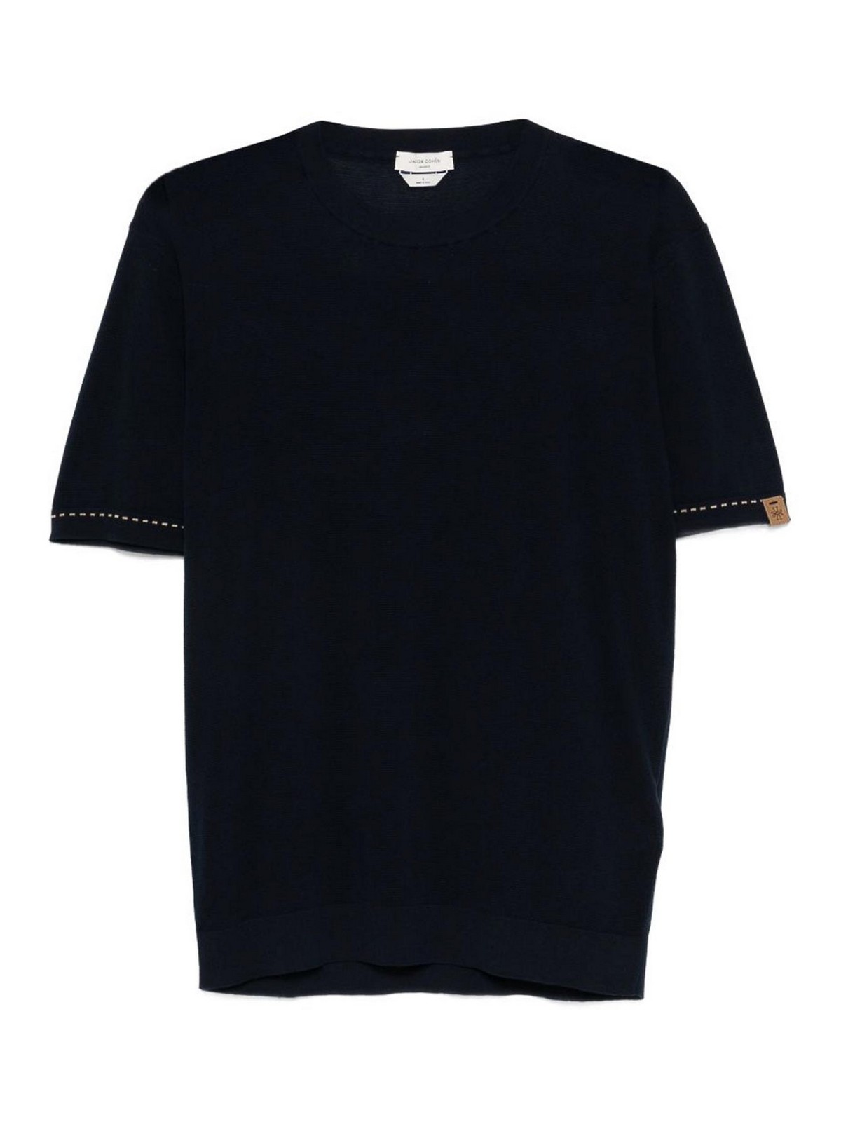 Navy Blue T-Shirt With Logo Patch