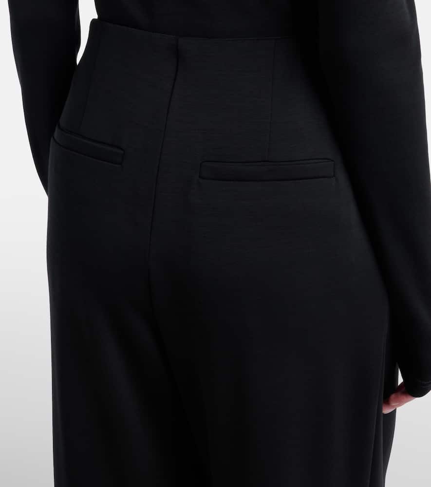 Cocco virgin wool jersey wide-leg pants