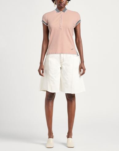 Jacob Cohёn Woman Polo shirt Blush Size L Cotton, Elastane