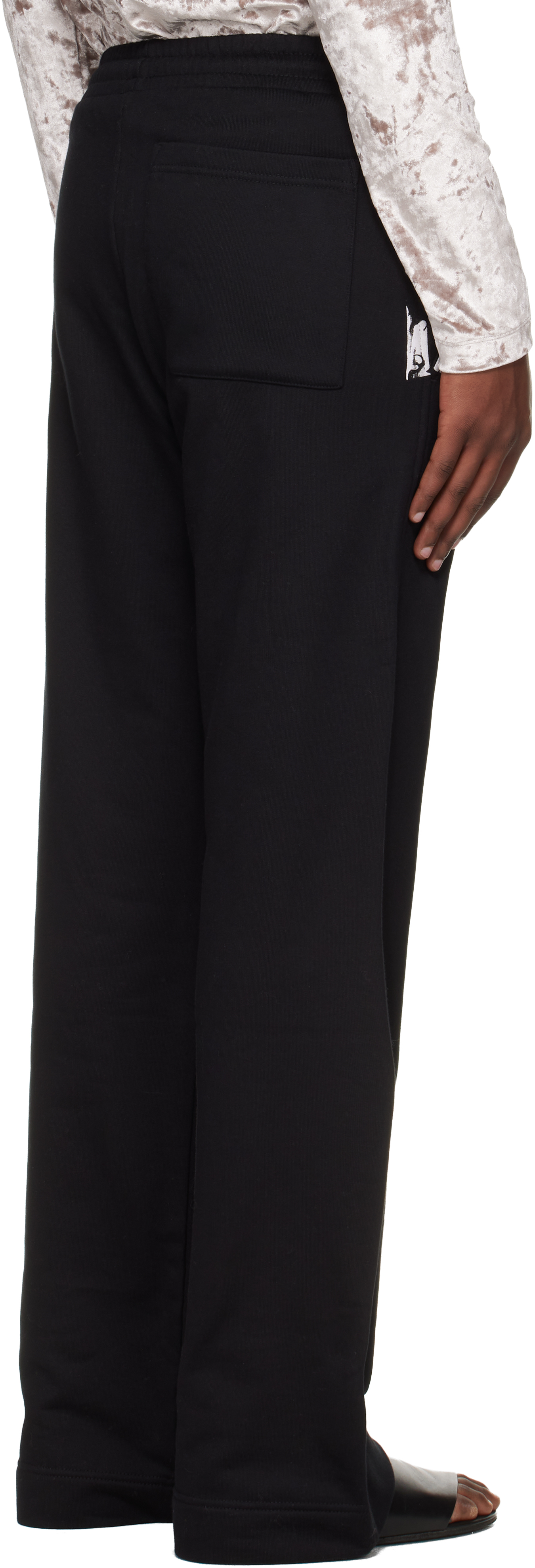 Black Printed Sweatpants