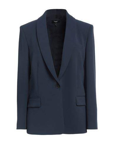 Theory Woman Blazer Midnight blue Size 6 Triacetate, Polyester
