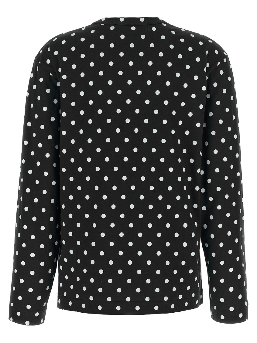 Black Polka Dot Crew Neck T-Shirt
