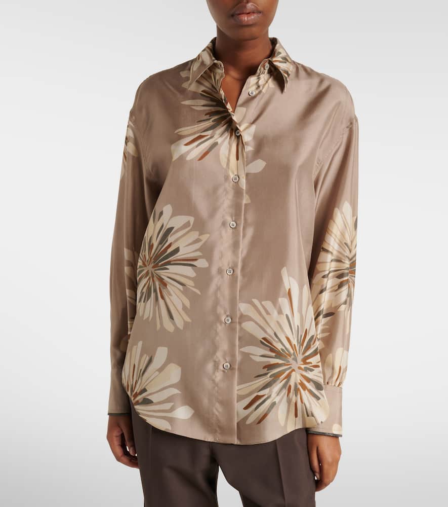 Floral silk shirt