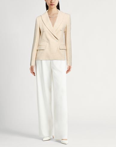 Woman Blazer Beige Size 2 Cotton, Linen, Viscose