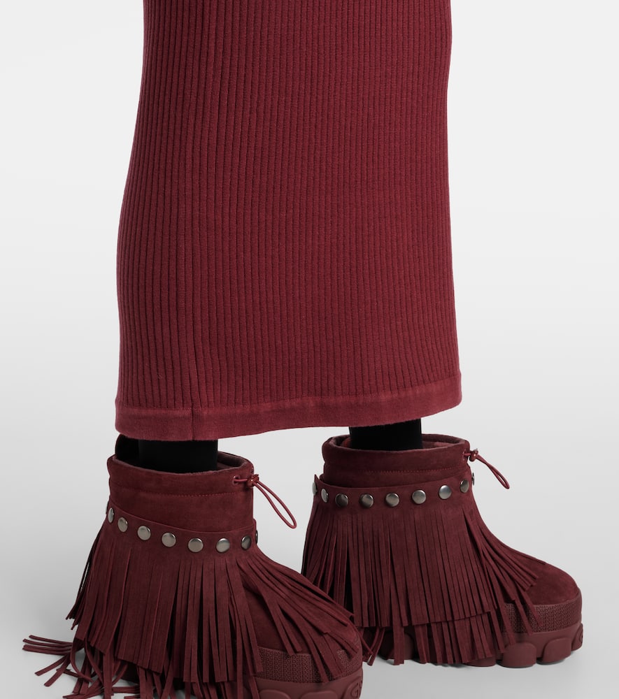 Mireille ribbed-knit turtleneck midi dress