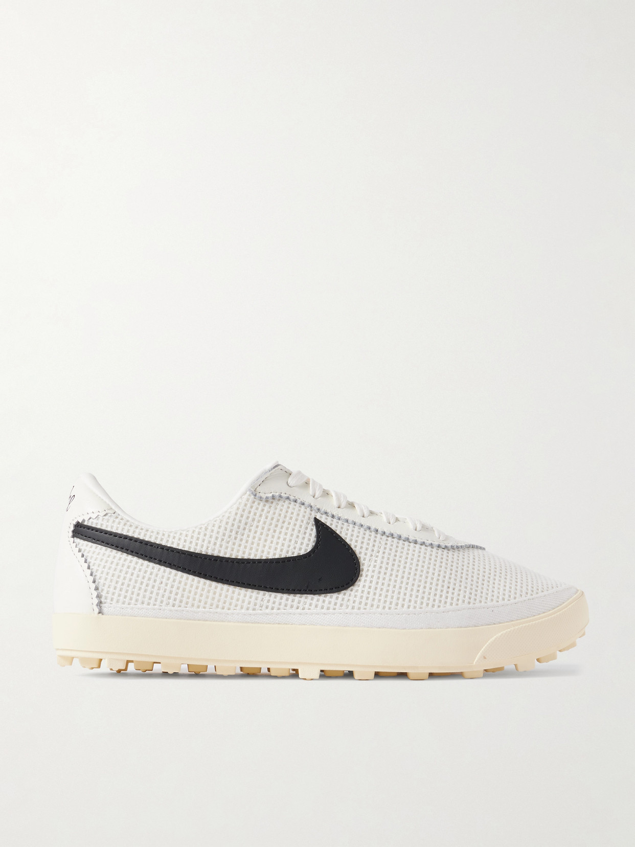 Astrograbber Leather-trimmed Mesh Sneakers - Off-white