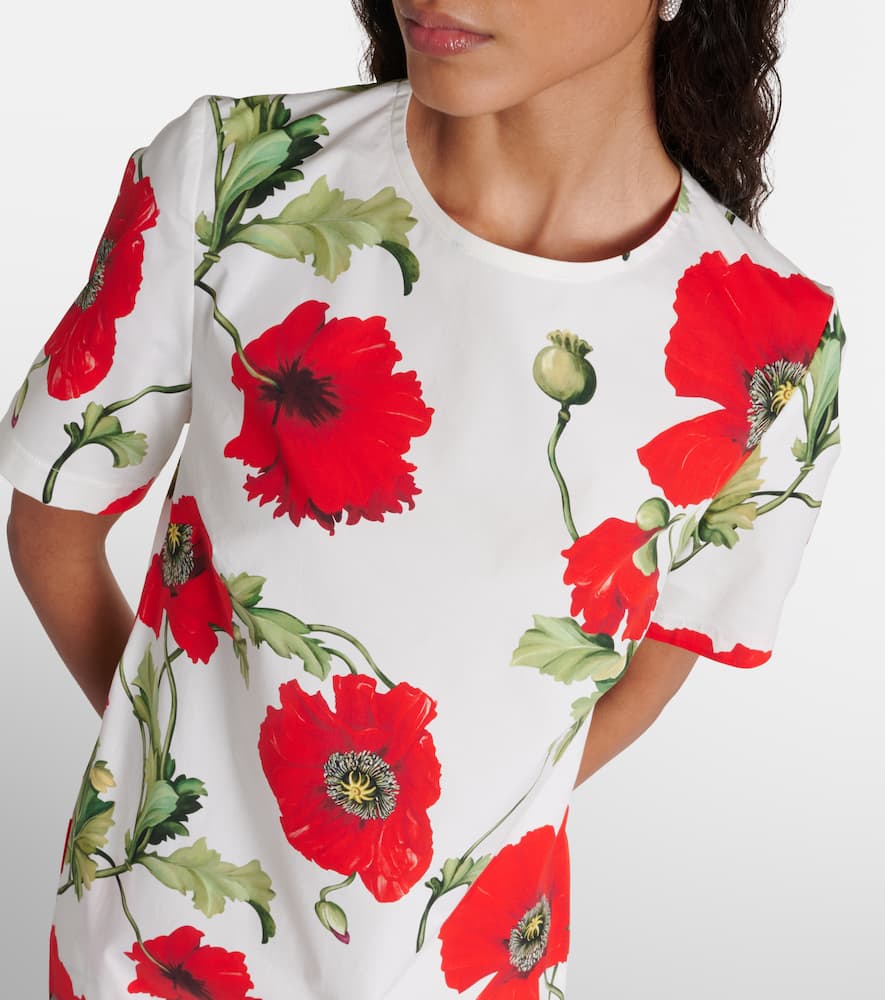 Floral cotton-blend minidress