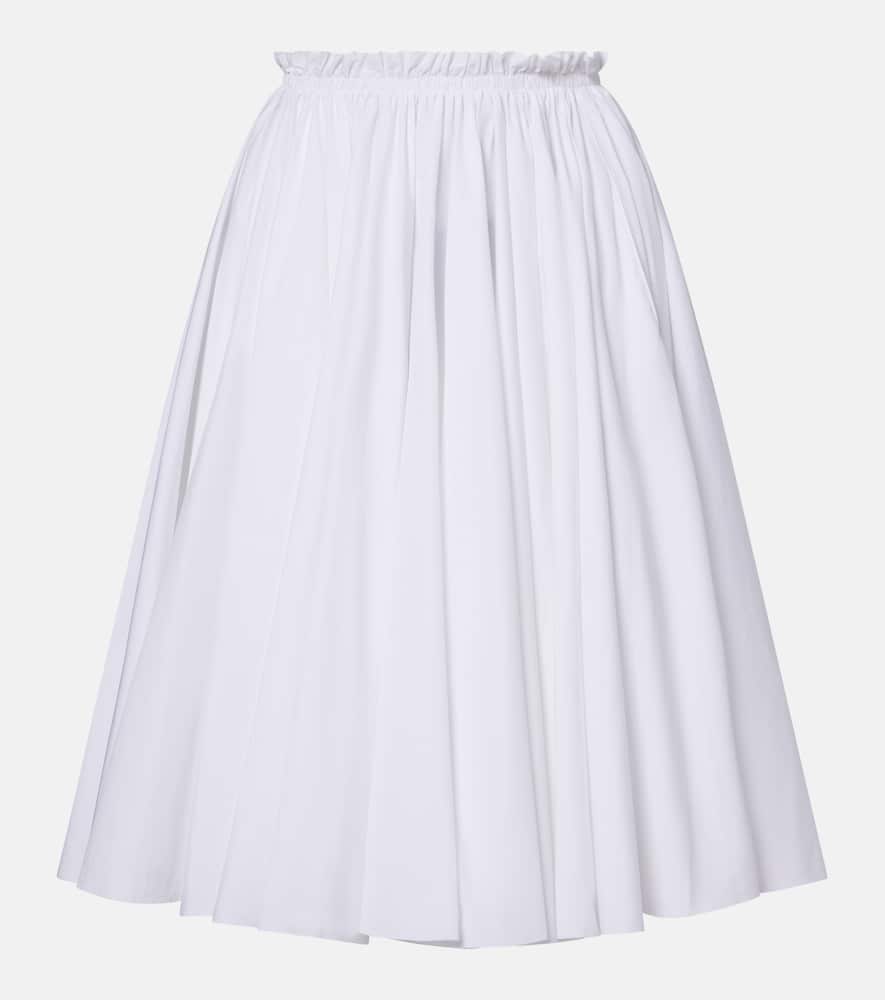 Corolla gathered cotton midi skirt