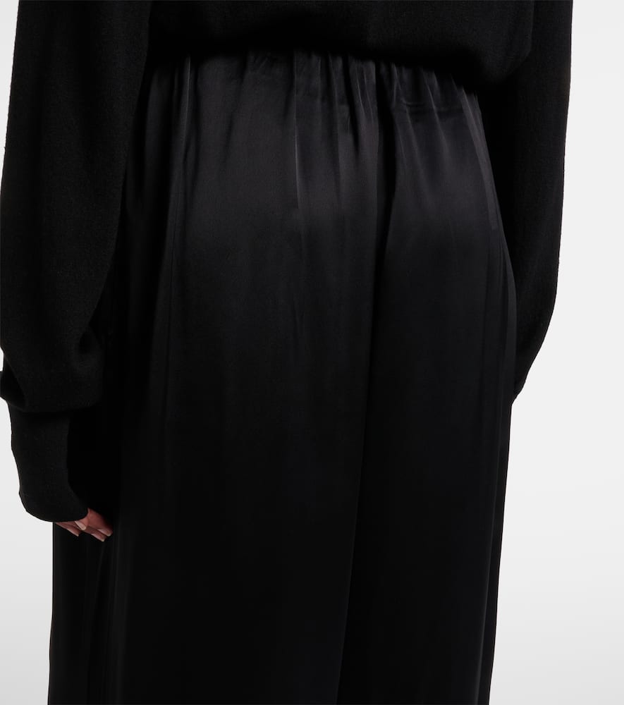 Satin wide-leg pants