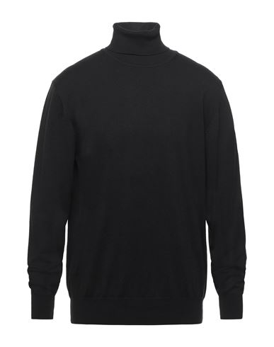 Man Turtleneck Black Size L Wool, Cotton