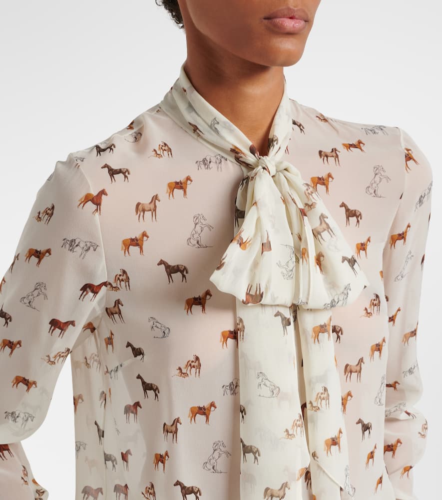 Shildon tie-neck silk blouse