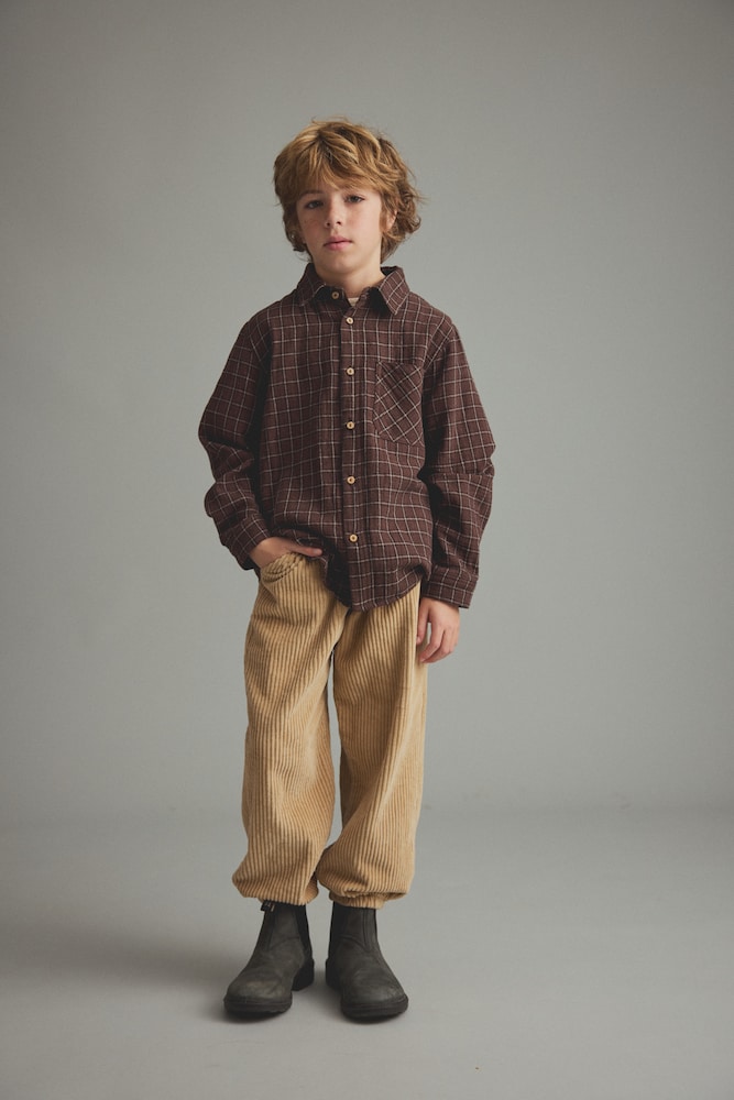 Turin checked cotton flannel shirt