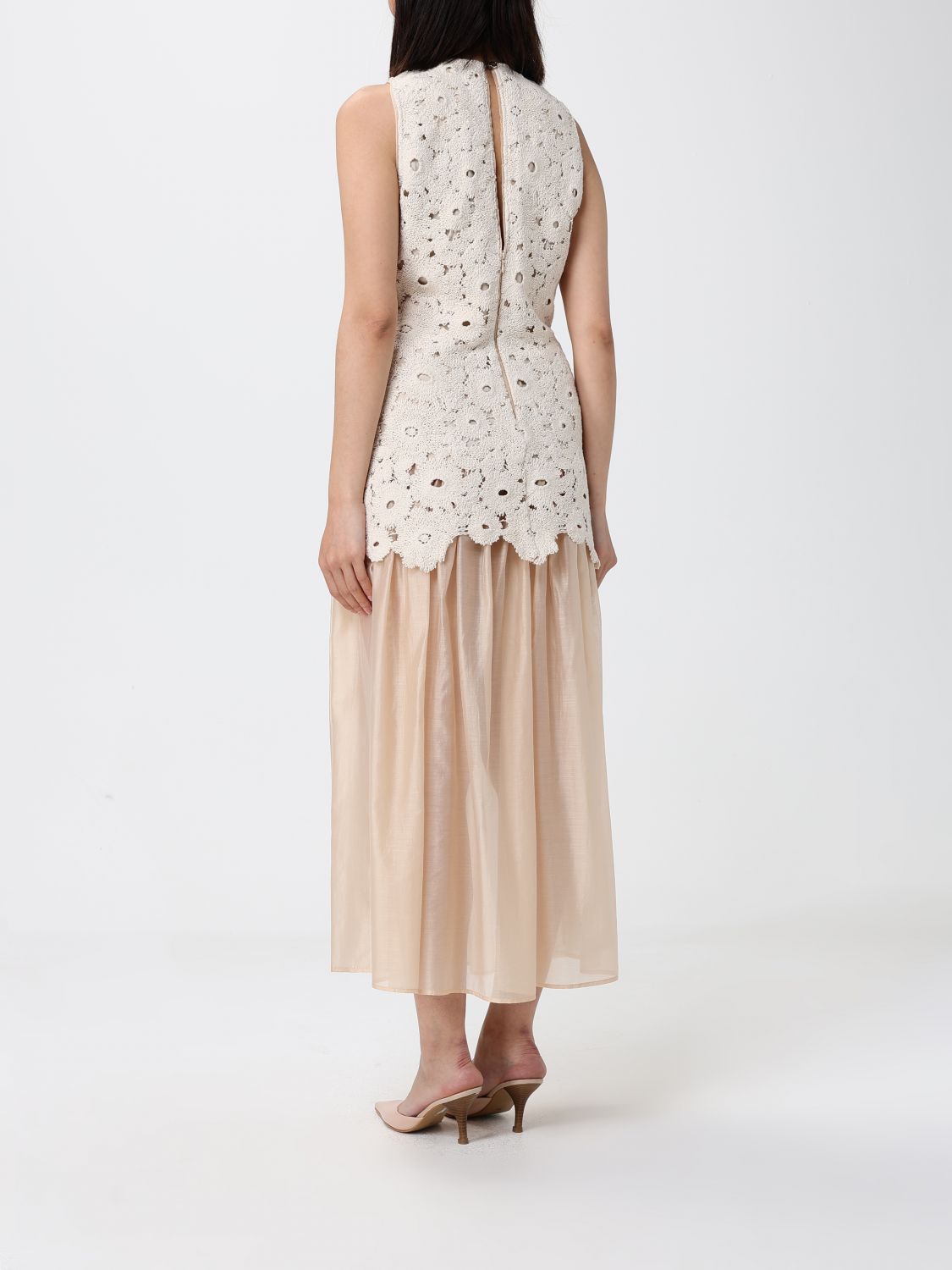 Dress Woman color Yellow Cream