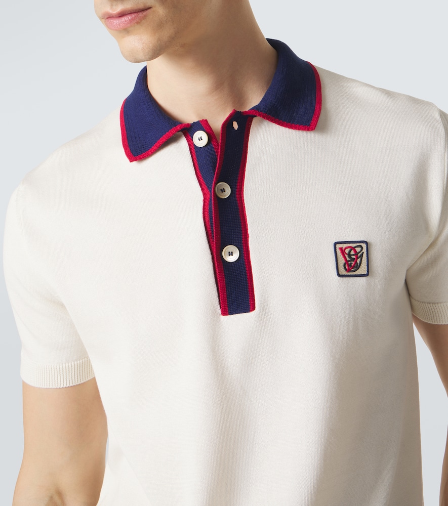 Cotton polo sweater