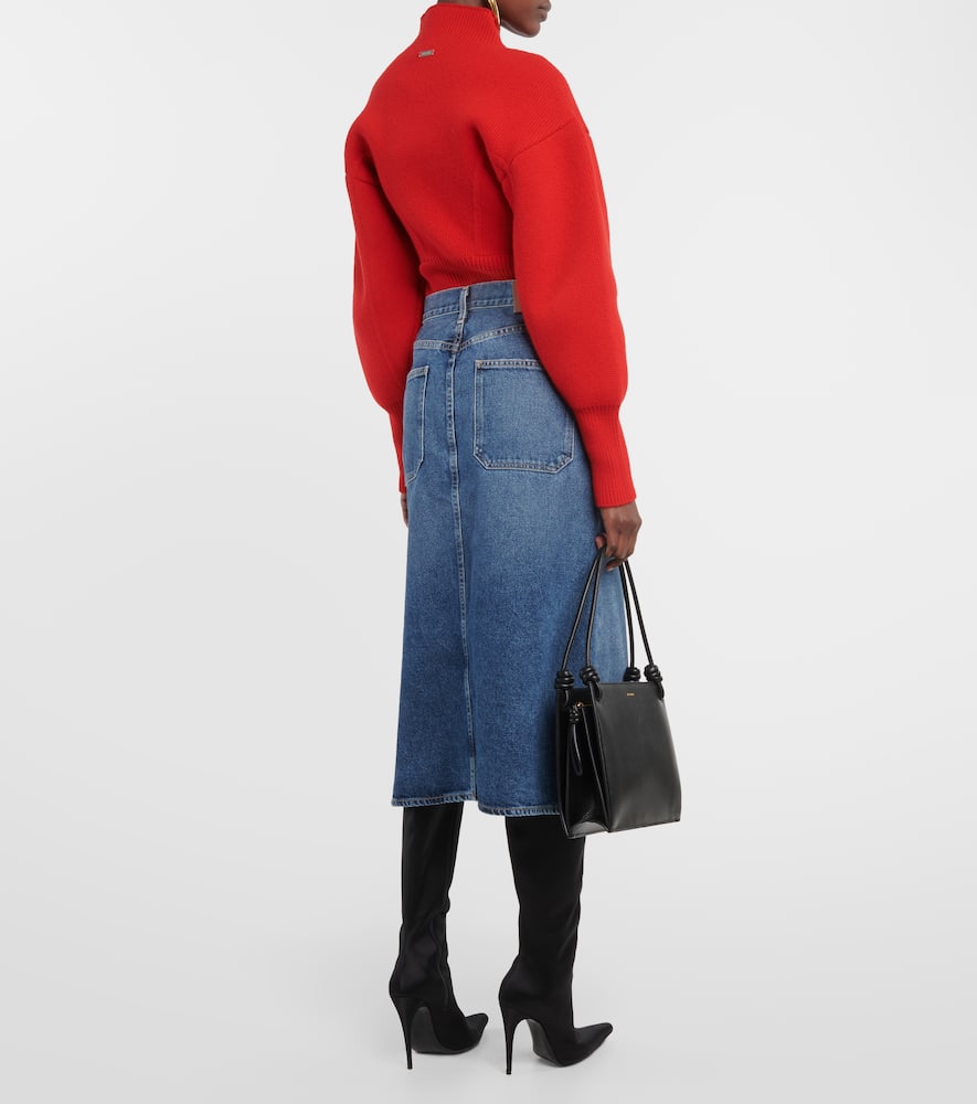 Anouk denim midi skirt