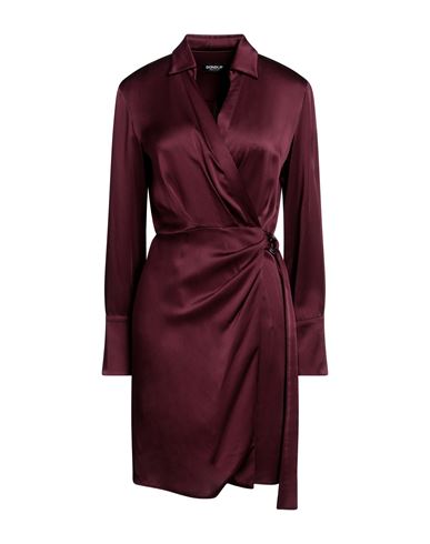 Woman Mini dress Burgundy Size 8 Acetate, Viscose