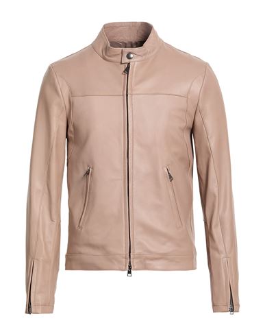 Man Jacket Light brown Size L Leather