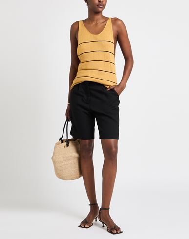 Woman Top Mustard Size S/M Viscose, Linen, Cotton