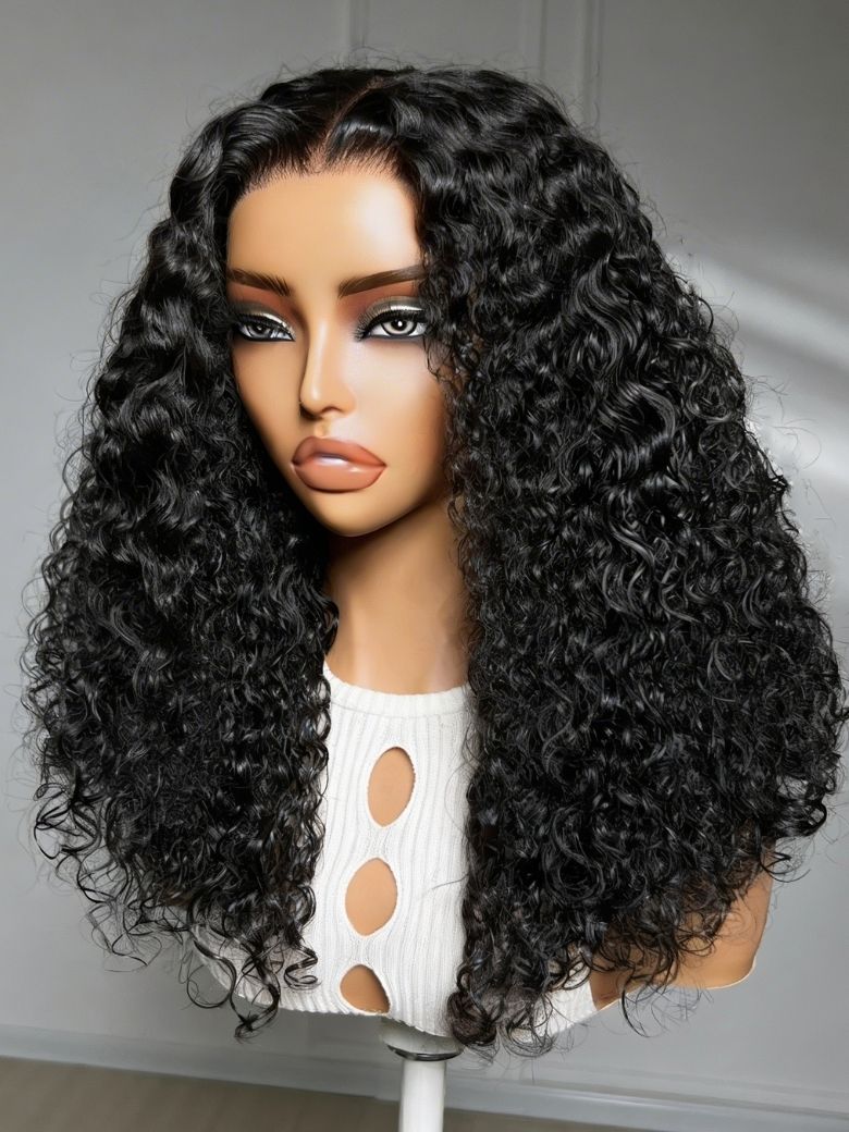 UNice 7x5 Bye Bye Slip™ Lace Natural Black Fluffy Curly Wig with Tight Defined Cur