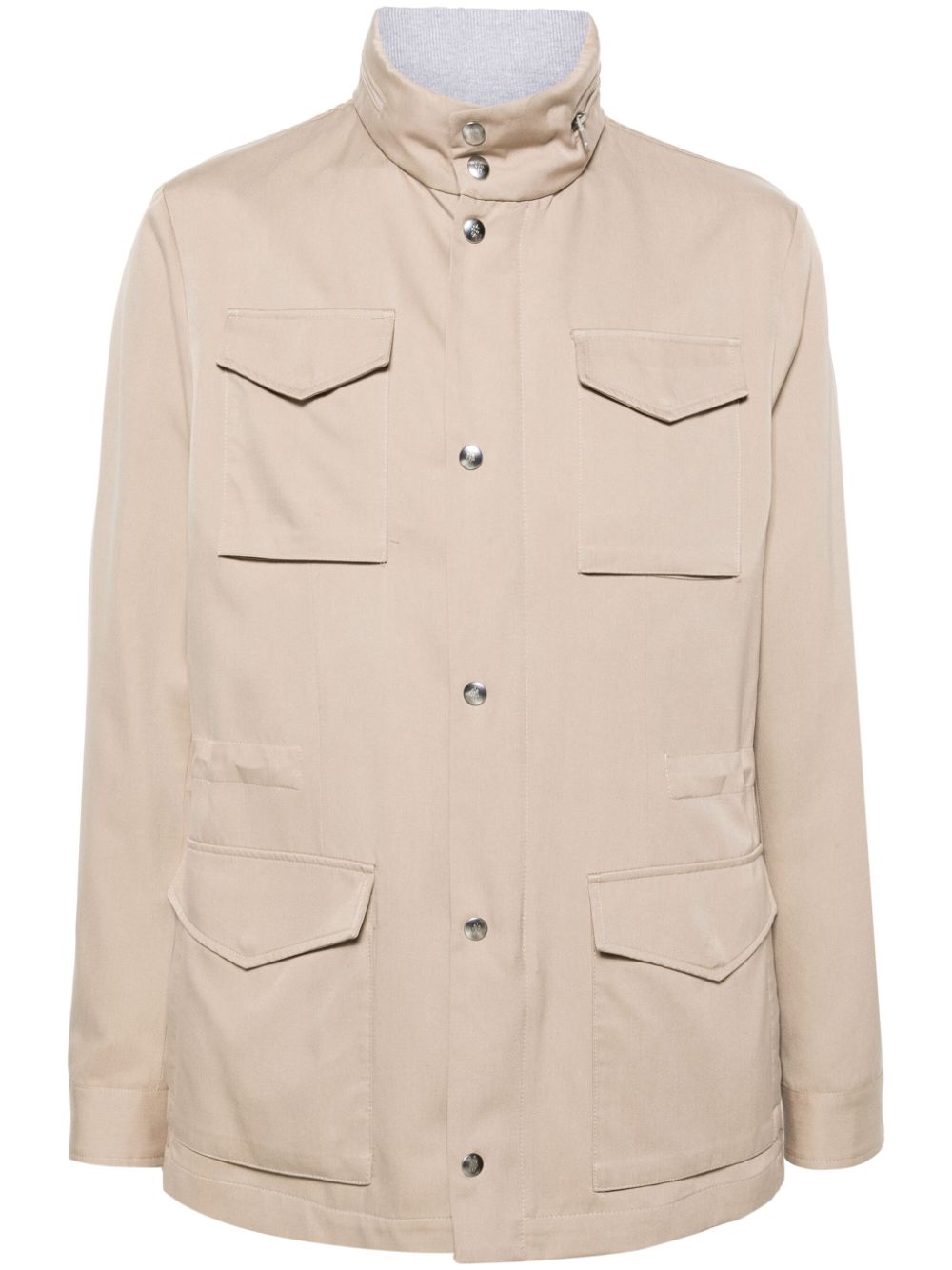 Silk hooded jacket - Brown