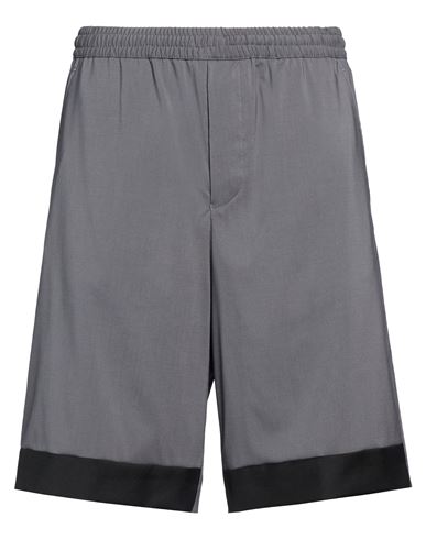 Man Shorts & Bermuda Shorts Grey Size 32 Virgin Wool, Elastane