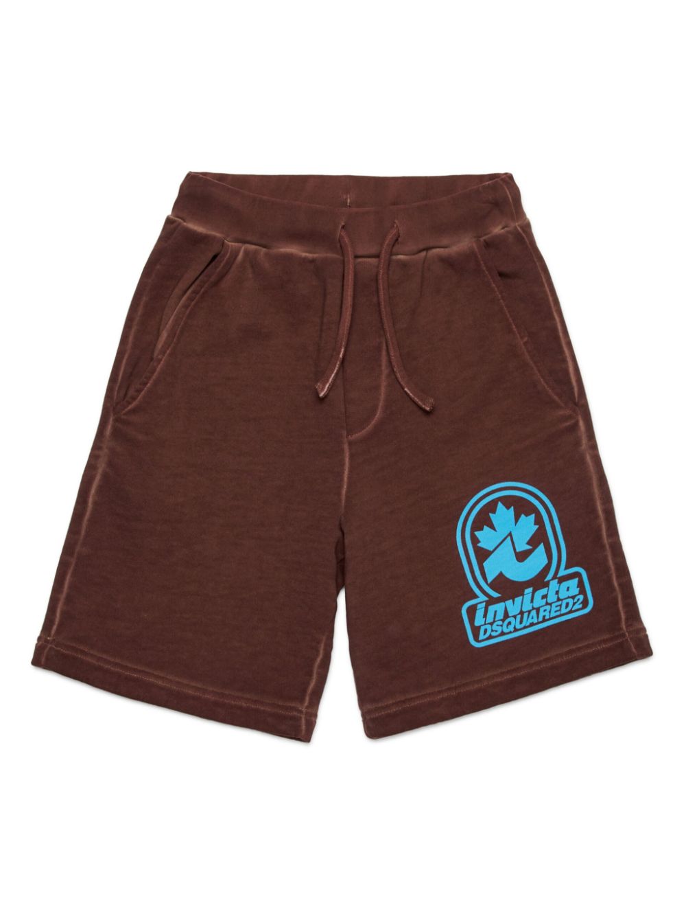 Logo-print track shorts - Brown