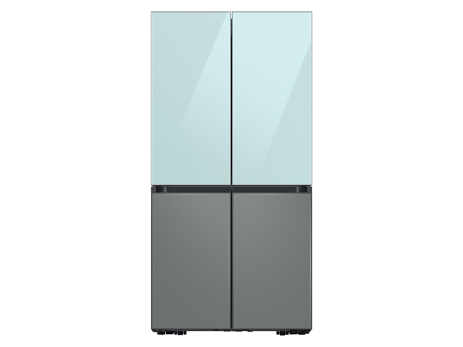 Bespoke 4-Door Flex™ Refrigerator Panel in Morning in Blue Glass - Top Panel(RA-F18DUUCM/AA)