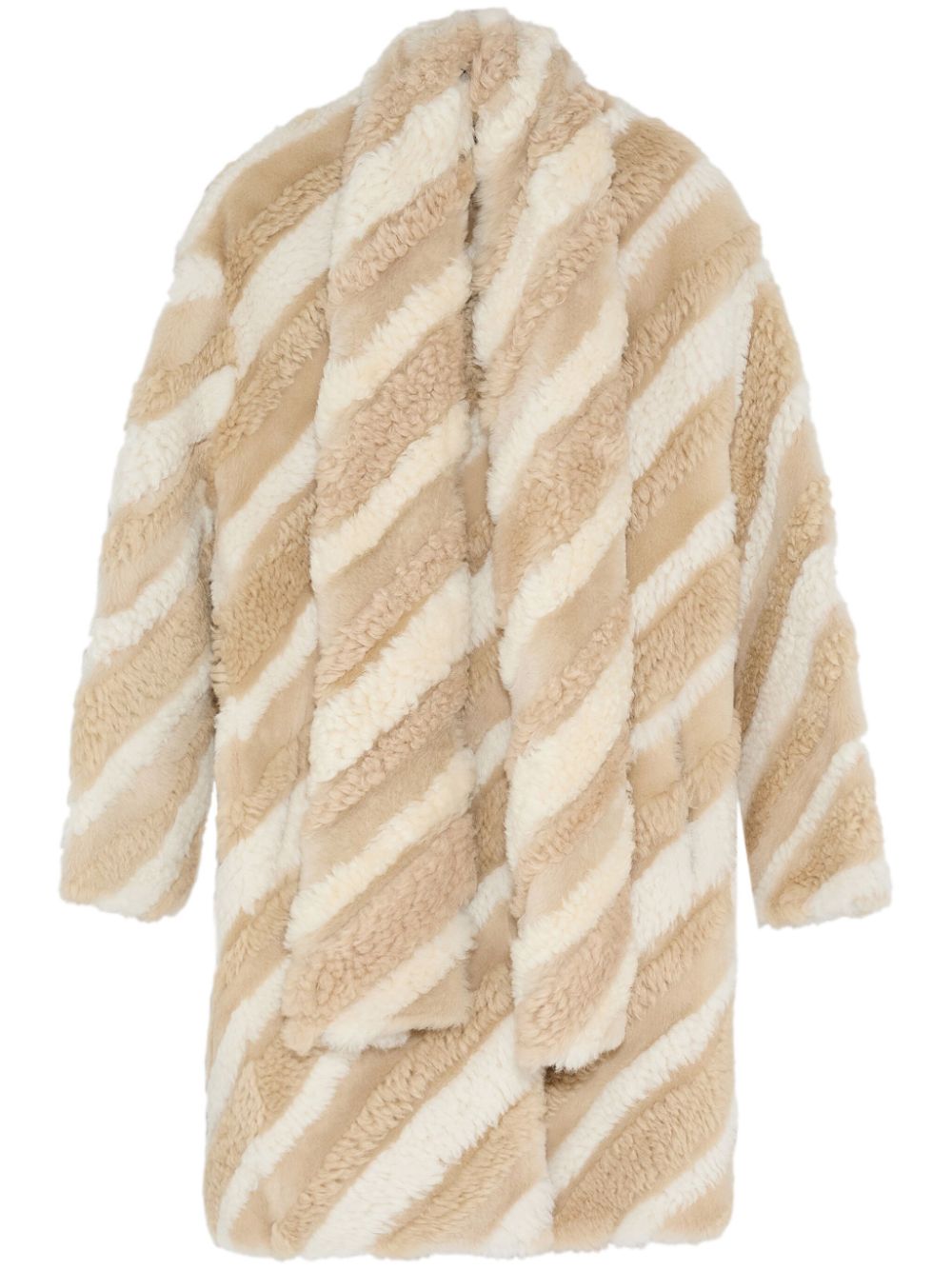 Long merino-wool coat - Neutrals