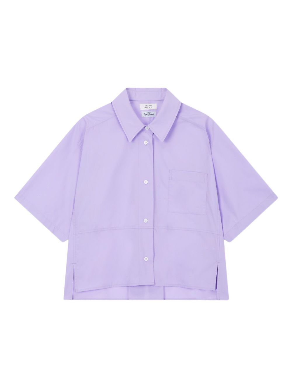 Short-sleeve collared shirt - Purple