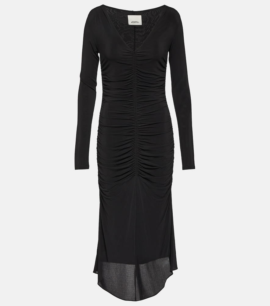 Laly ruched jersey midi dress