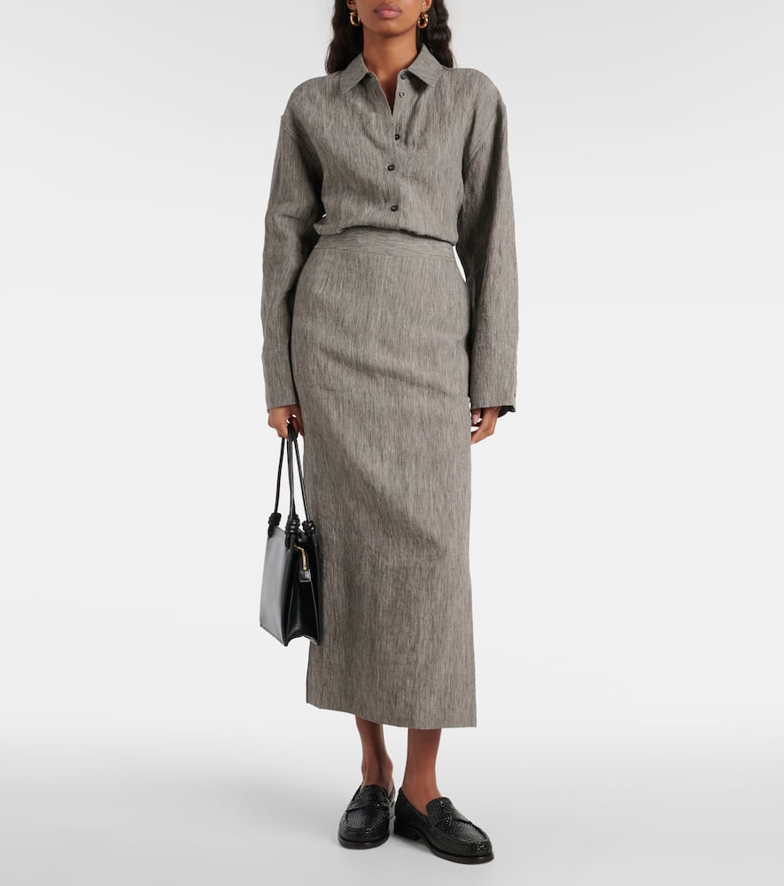 Romilie linen maxi skirt