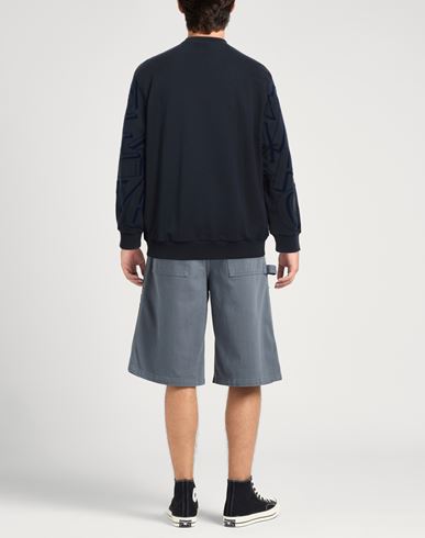 Man Sweatshirt Midnight blue Size M Cotton, Elastane