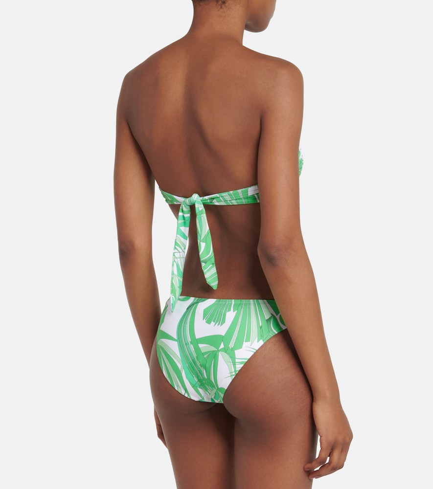 Martinique printed bandeau bikini top