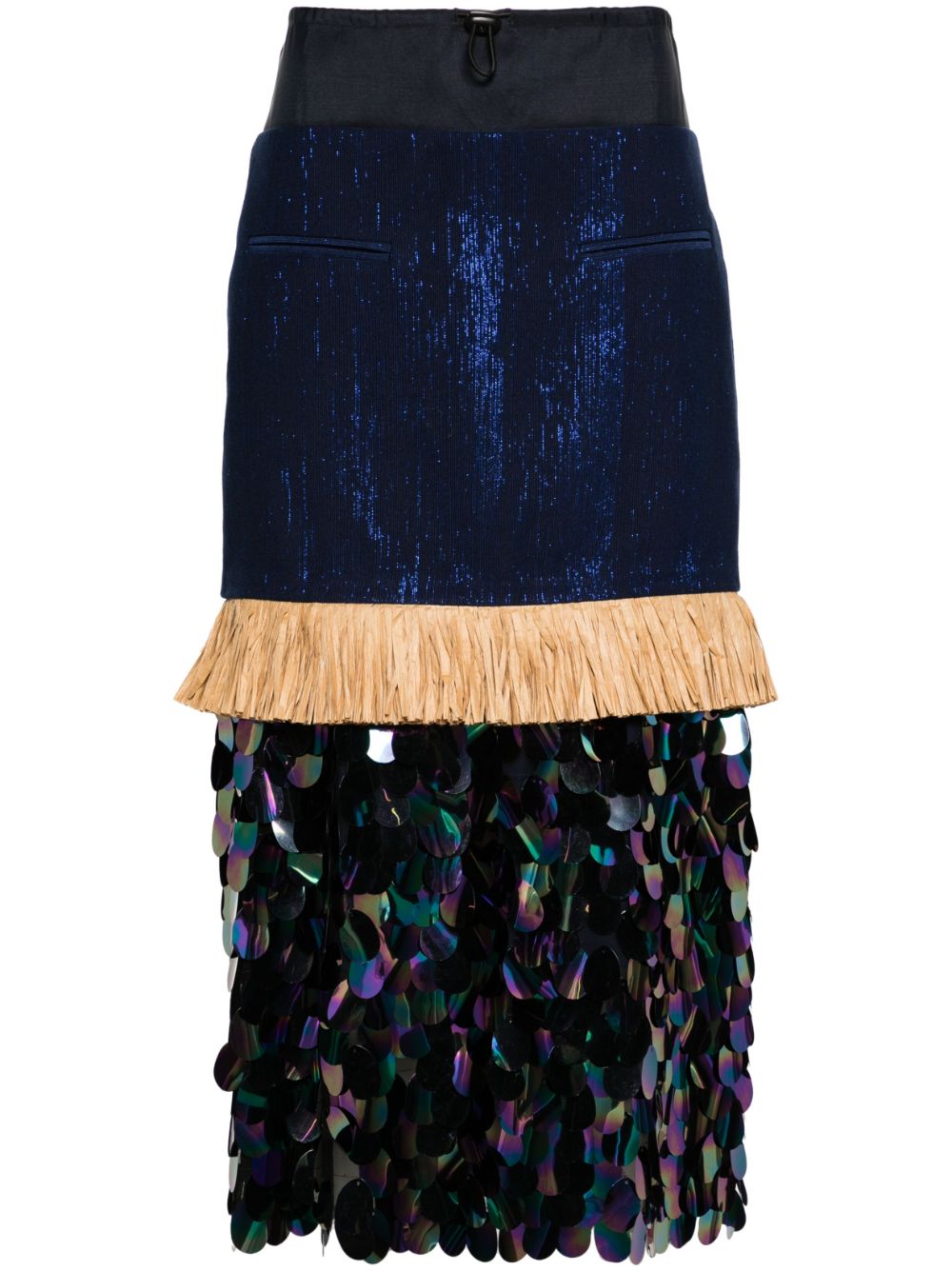 Doing Too Much midi skirt - Blue